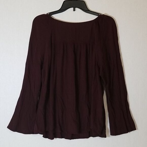 Mossimo Southwestern‎ Rayon Burgundy Blouse - Picture 6 of 6